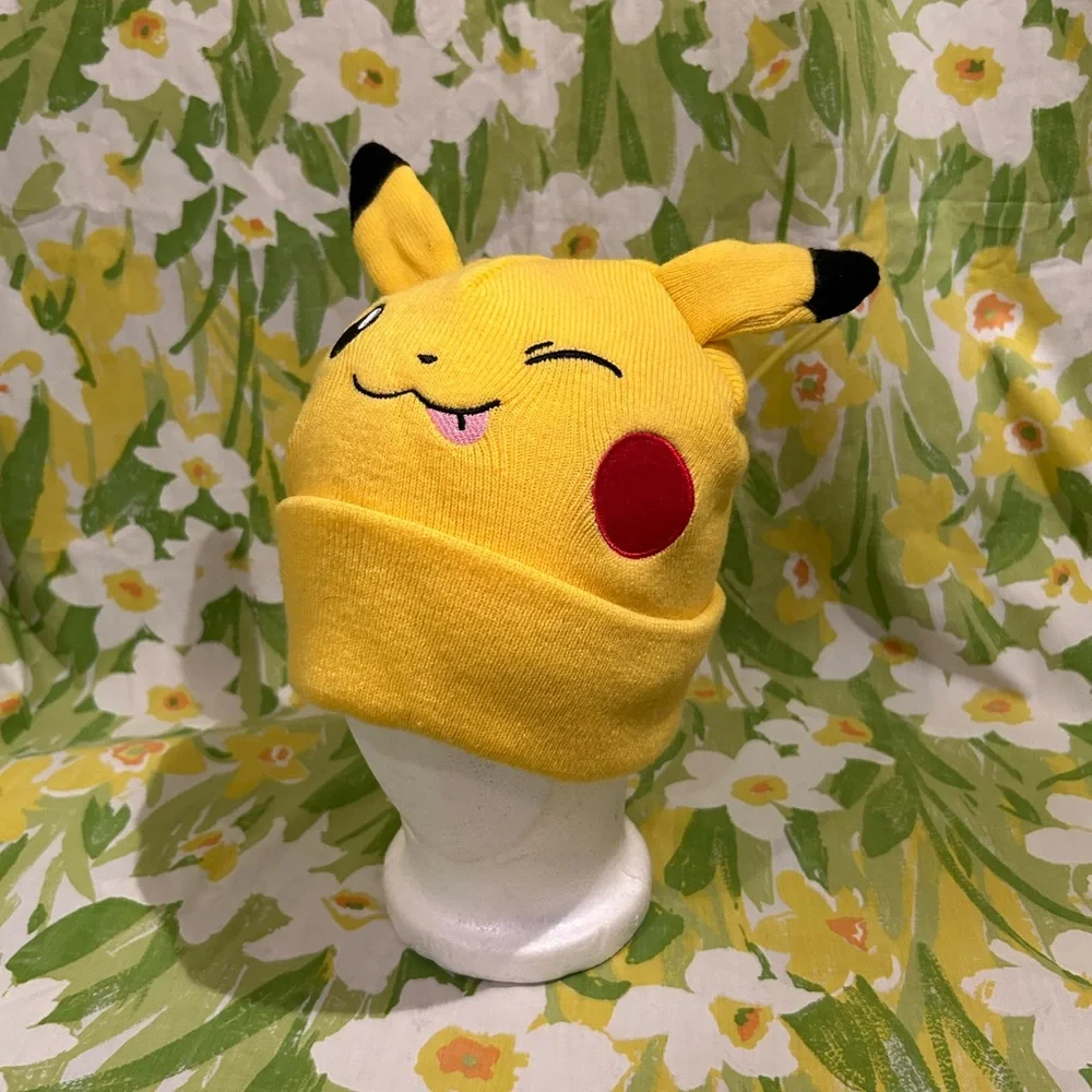 POKEMON PIKA WINKING ONE SIZE FITS ALL BEANIE. - Picture 8 of 8